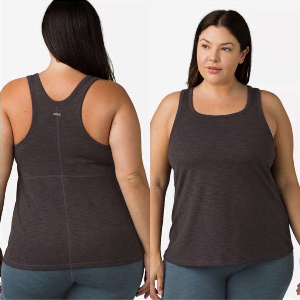 PRANA Becksa Tank - gray with shelf bra Women's size medium